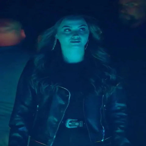 Shoresy S02 Pam Black Leather Jacket