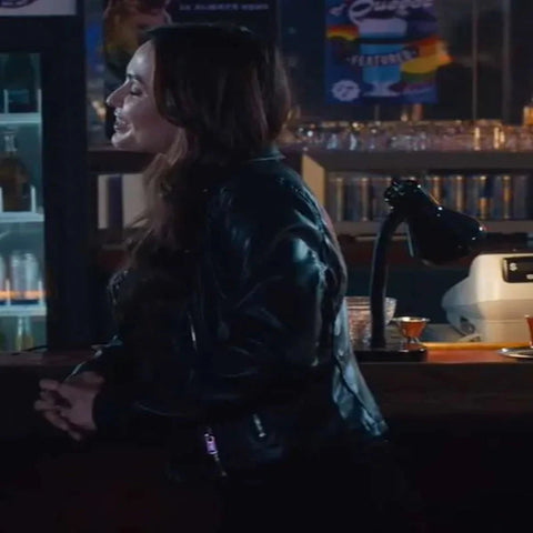 Shoresy S02 Pam Black Leather Jacket