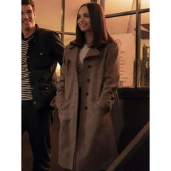 Sofia Carson My Oxford Year Grey Wool Coat