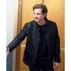 Steve Howey High Potential S02 Black Leather Jacket