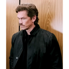 Steve Howey High Potential S02 Black Leather Jacket