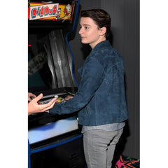 Stranger Things Event Noah Schnapp Blue Suede Jacket