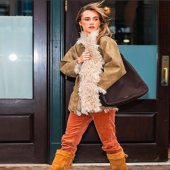 Suki Waterhouse Suede Leather Jacket