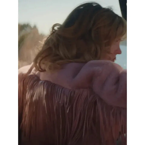 Penny Jo Poplin Americana Pink Fringe Jacket