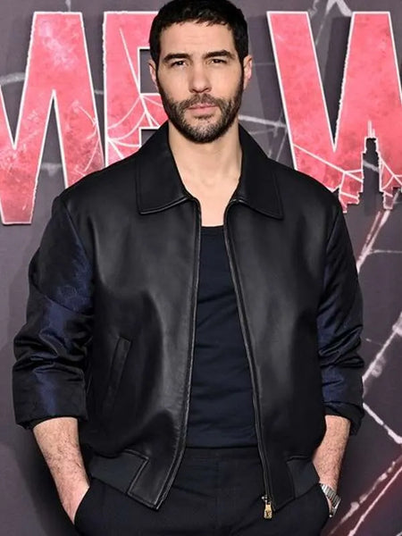 Tahar Rahim Madame Web Premiere Leather Jacket