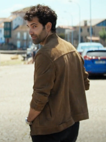 Gangs Of Galicia S01 Tamar Novas Suede Leather Jacket