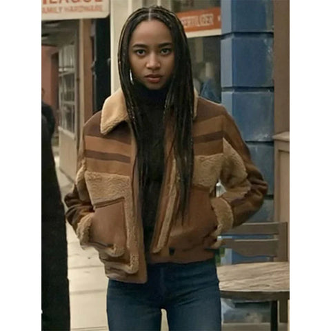 Tayler Buck Superman & Lois S03 Sherpa Leather Jacket
