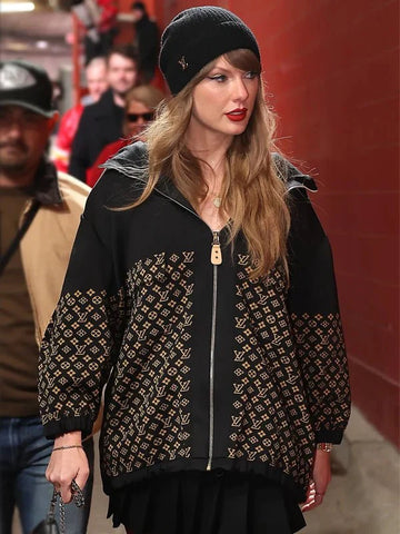 Taylor Swift LV Printed Hooded Jacket