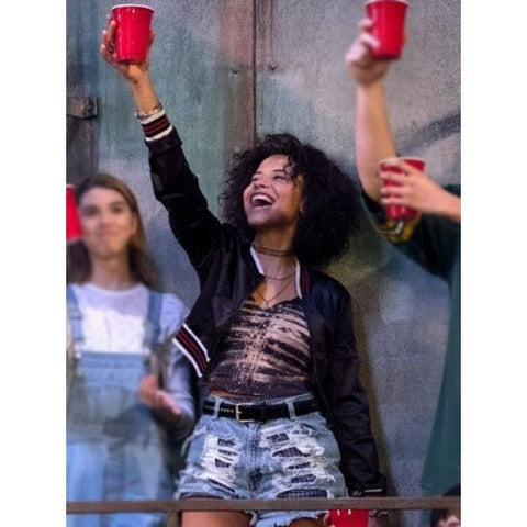 That ?90s Show Ashley Aufderheide Black Cropped Jacket