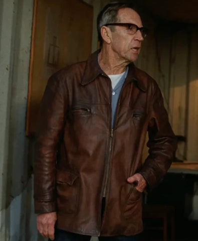 The Brutalist Jonathan Hyde Leather Jacket