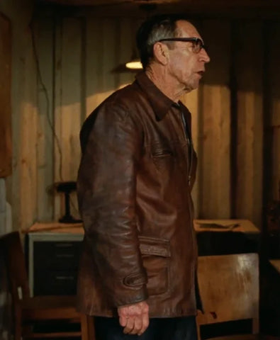 The Brutalist Jonathan Hyde Leather Jacket