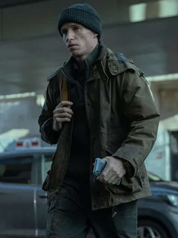 The Day of the Jackal Eddie Redmayne Green Hooded Jacket
