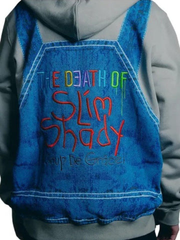 The Death Of Slim Shady Grey Zipper Hoodie