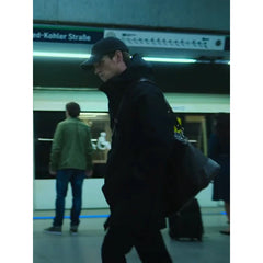 The Day of the Jackal Eddie Redmayne Black Hooded Jacket