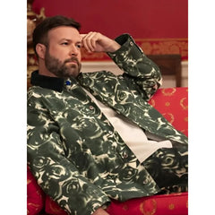 The Residence 2025 Taran Killam Green Rose Print Jacket