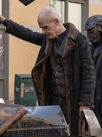 The Croat The Walking Dead Dead City Shearling Leather Coat