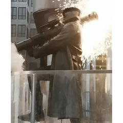 The Running Man Lee Pace Black Leather Coat