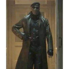 The Running Man Lee Pace Black Leather Coat