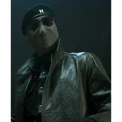 The Running Man Lee Pace Black Leather Coat