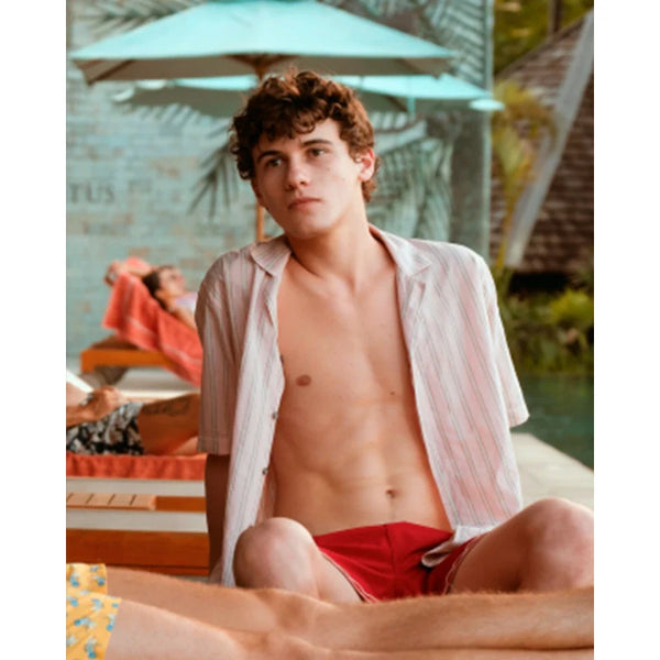 The White Lotus S03 Sam Nivola Striped Shirt