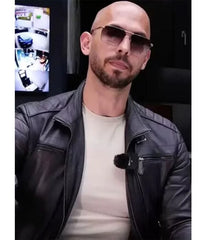Top G Andrew Tate Black Leather Biker Jacket
