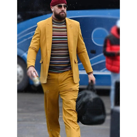 Travis Kelce Yellow Tuxedo