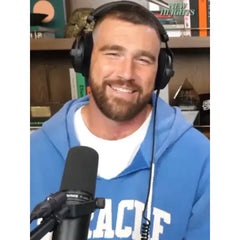 Travis Kelce Miracle Cut Off Blue Hoodie