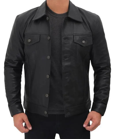 Men’s Real Leather Trucker Jacket | Premium Style