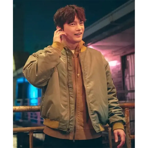 Twelve S01 Seo In-Guk Green Bomber Jacket