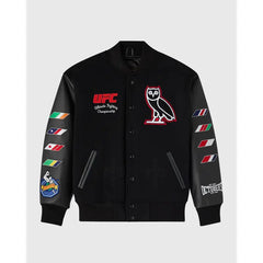 UFC Championship Black Varsity Jacket
