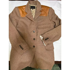 The Residence 2025 Uzo Aduba Brown Jacket With Leather Patches