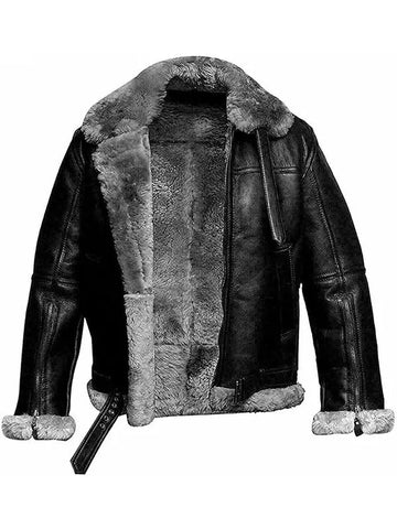 WW2 Aviator Fighter Pilots B3 Shearling Leather Jacket