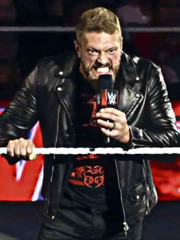 WWE Wrestler Edge Black Leather Jacket