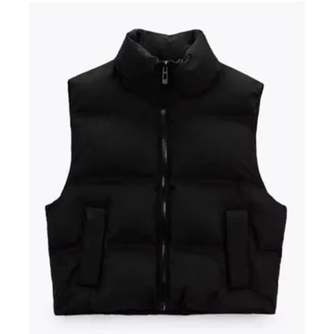 Wednesday Addams 2022 Black Puffer Vest