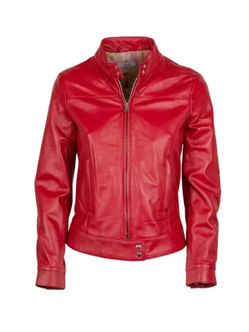 Women’s Cafe Racer Real Leather Jacket