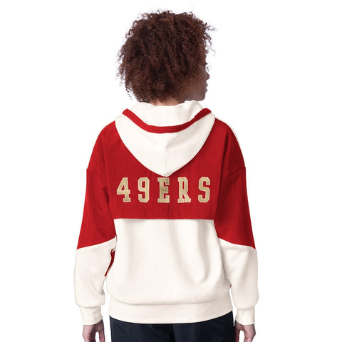 Women's San Francisco 49ers Starter White Scrimmage Hoodie