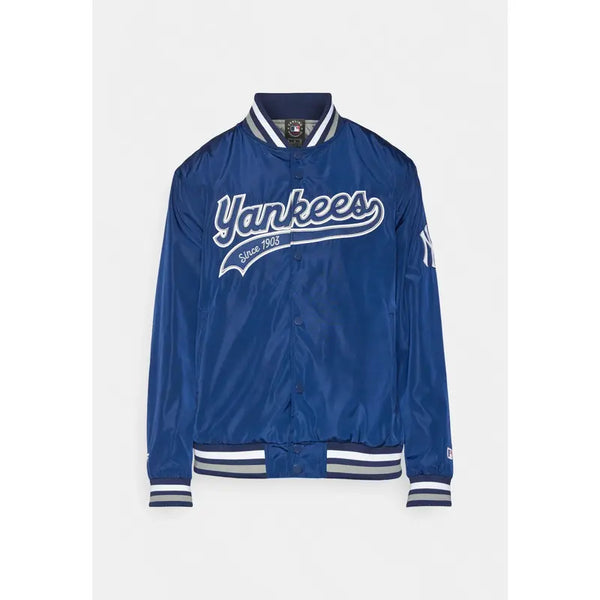 Yankees Blue Satin Bomber Jacket