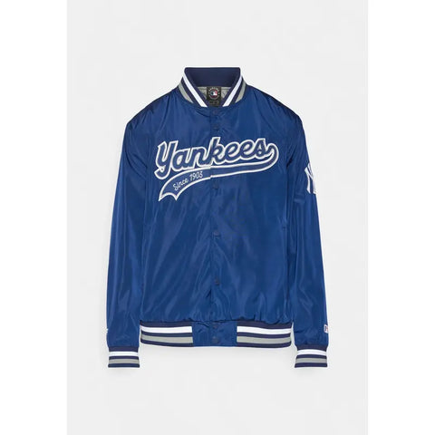 Yankees Blue Satin Bomber Jacket