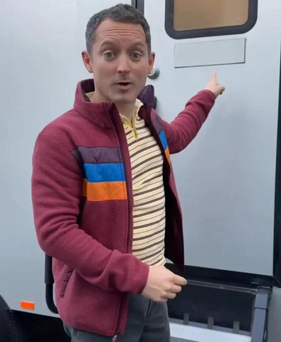 Yellowjackets Season 3 Elijah Wood Striped Jacket