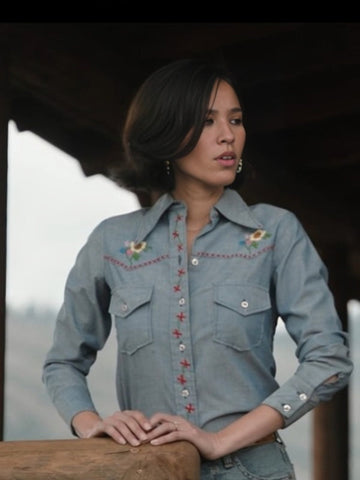 Yellowstone S05 Monica Dutton Floral Shirt