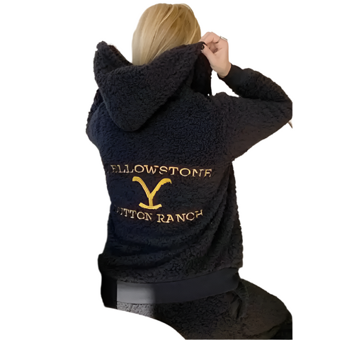 Yellowstone Black Sherpa Hoodie
