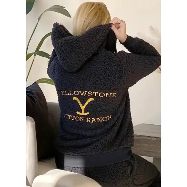 Yellowstone Black Sherpa Hoodie