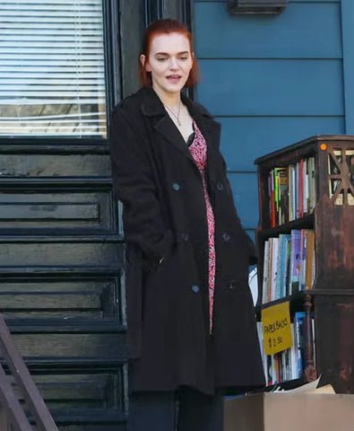 You S05 Madeline Brewer Suede Leather Coat