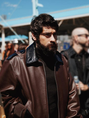 Zayn Malik Off-White Show Brown Jacket