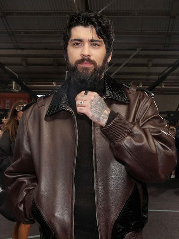 Zayn Malik Off-White Show Brown Jacket