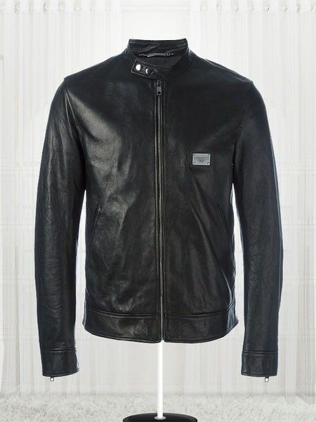 Men’s Zipped Black Leather Jacket