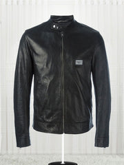 Men’s Zipped Black Leather Jacket