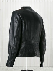 Men’s Zipped Black Leather Jacket