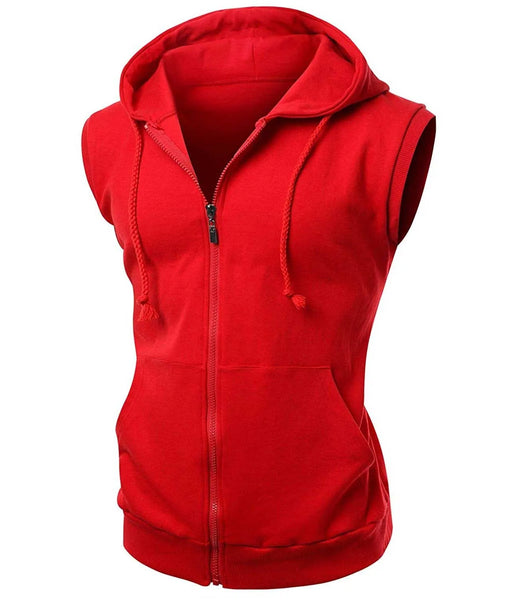Michael B Jordan Creed II Red Hoodie Vest