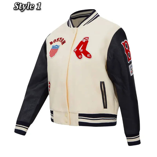 Retro Classic Rib Boston Red Sox Varsity Jacket